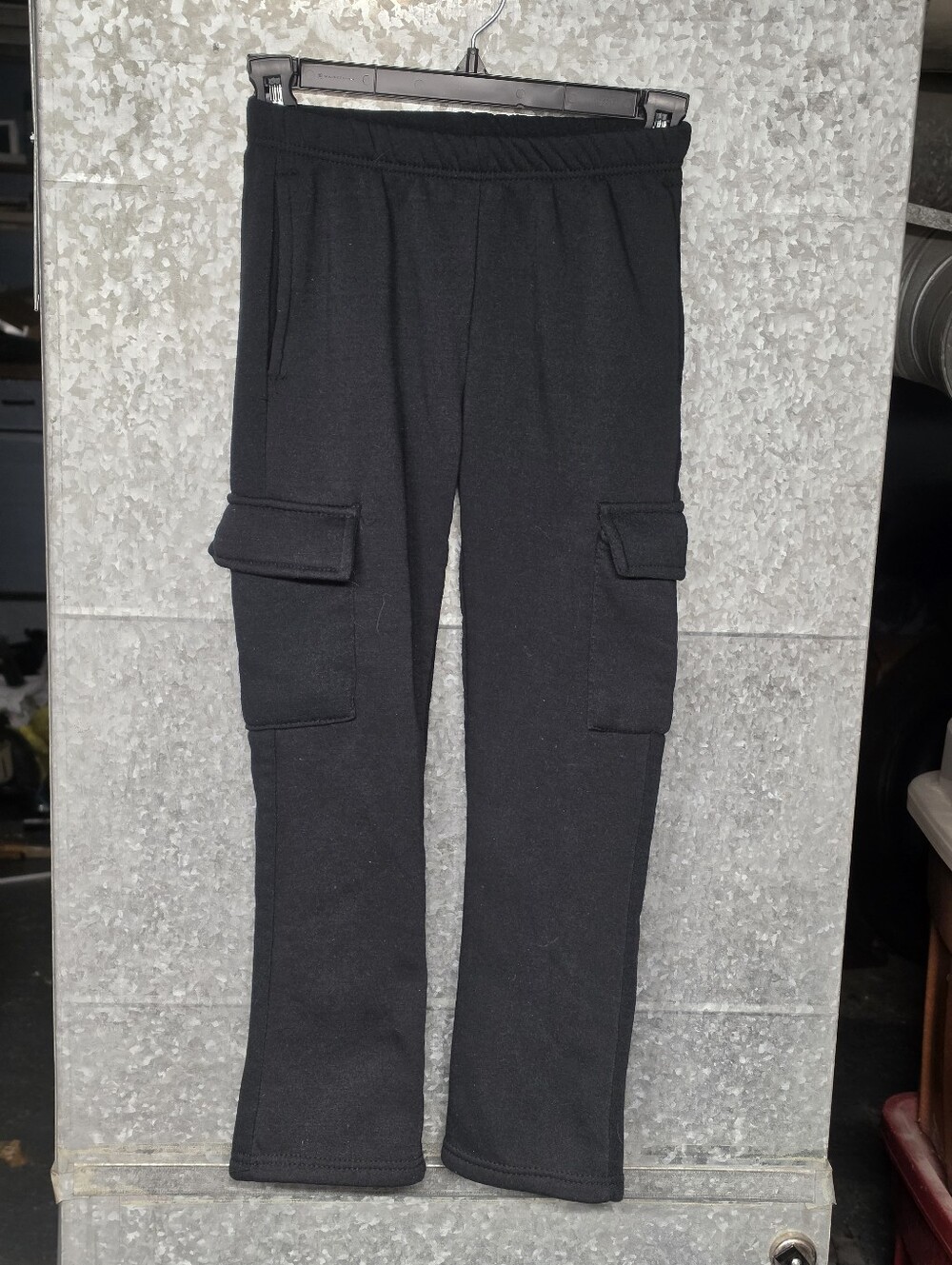 Real Love Black Cargo Fleece Pants Girls 7